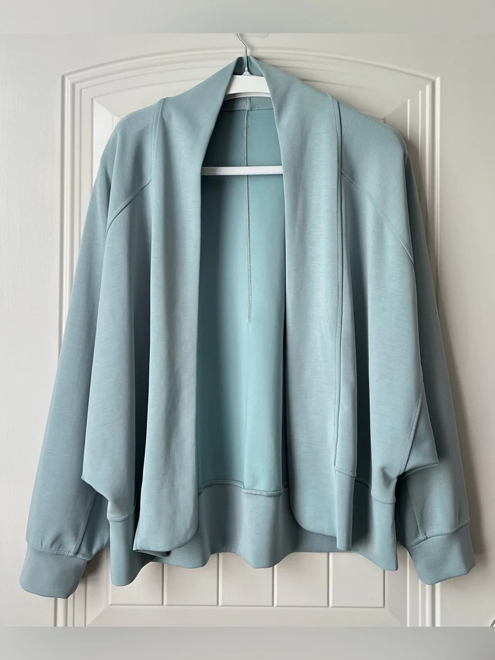 Lululemon Softstreme Dropped Sleeve Wrap Silver Blue Est. 12